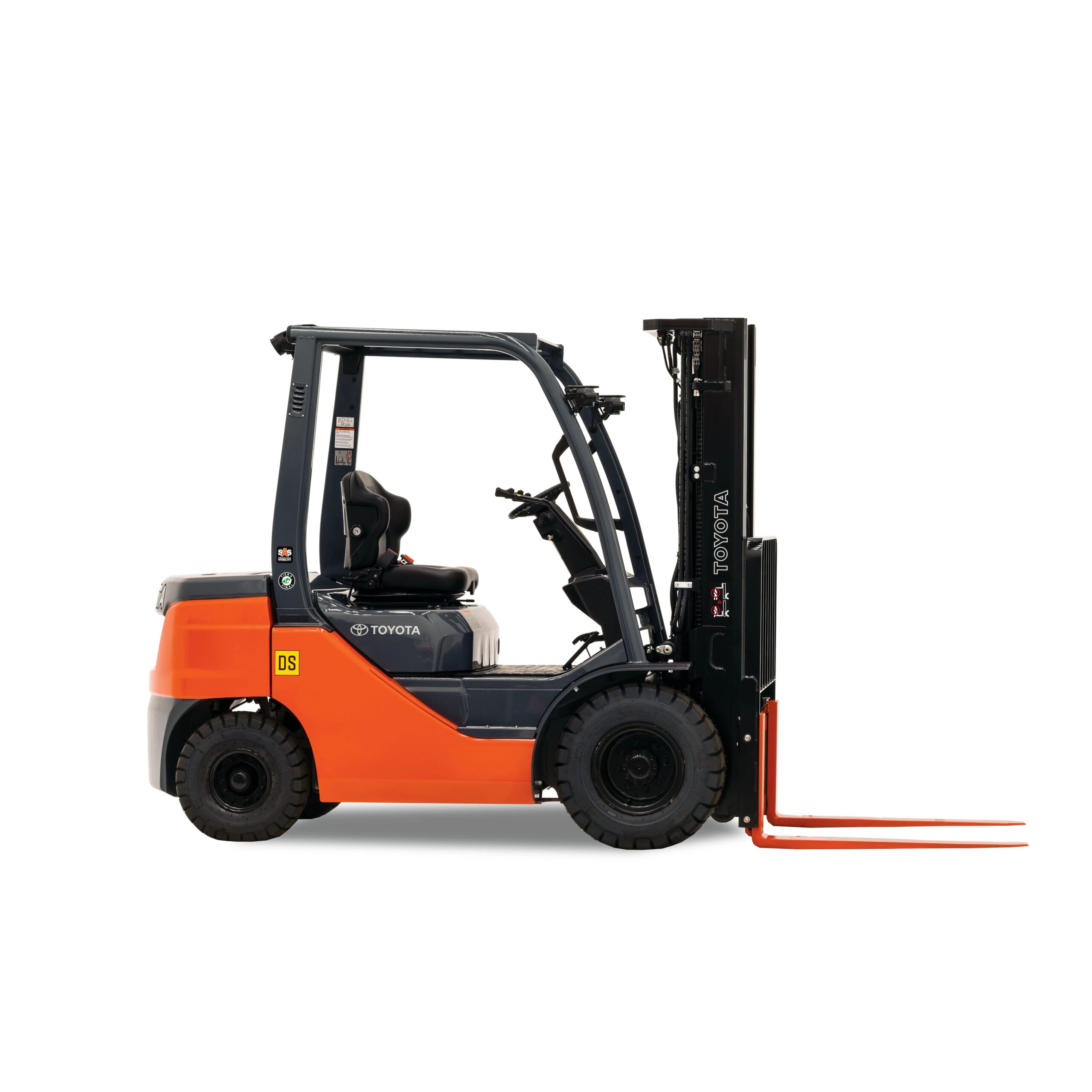 5,000 lb. Diesel Warehouse Forklift, Cushion or Pneumatic Tires
